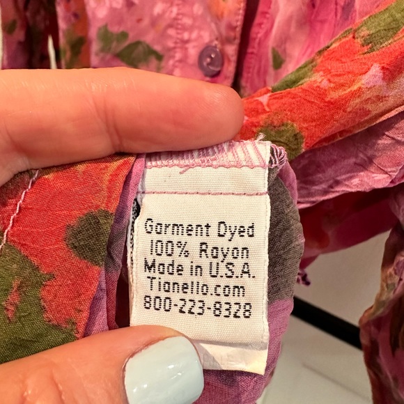 Tianello Floral Aida Blouse EUC - Picture 4 of 6